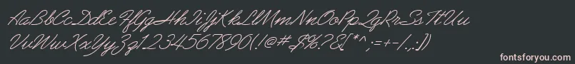 AbrazoScriptSsiItalic Font – Pink Fonts on Black Background