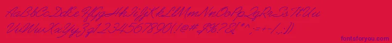 fuente AbrazoScriptSsiItalic – Fuentes Moradas Sobre Fondo Rojo
