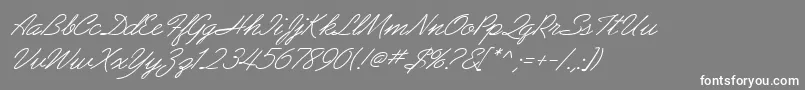 Police AbrazoScriptSsiItalic – polices blanches sur fond gris