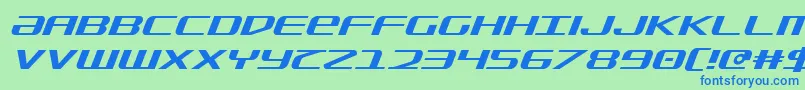 SdfItalic Font – Blue Fonts on Green Background