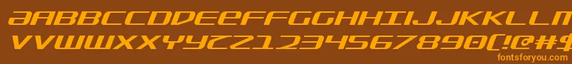 SdfItalic Font – Orange Fonts on Brown Background