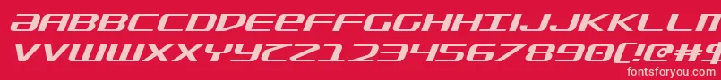 フォントSdfItalic – 赤い背景にピンクのフォント