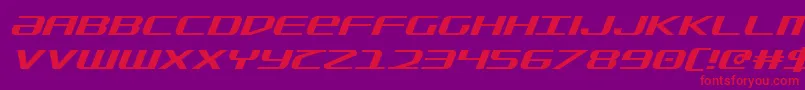 フォントSdfItalic – 紫の背景に赤い文字