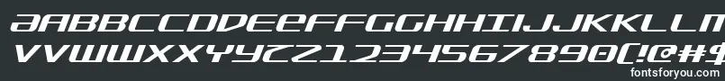 フォントSdfItalic – 黒い背景に白い文字