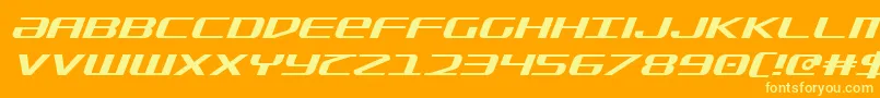 SdfItalic Font – Yellow Fonts on Orange Background