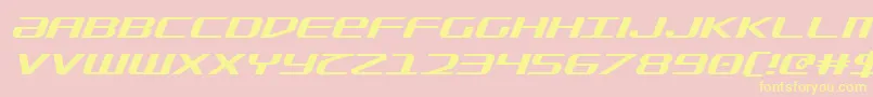 SdfItalic-Schriftart – Gelbe Schriften auf rosa Hintergrund