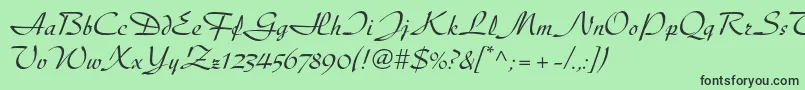 Diskusltstd Font – Black Fonts on Green Background