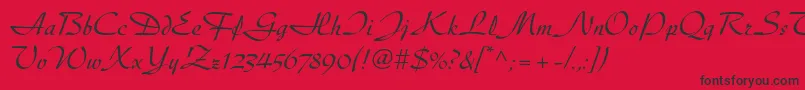 Diskusltstd Font – Black Fonts on Red Background