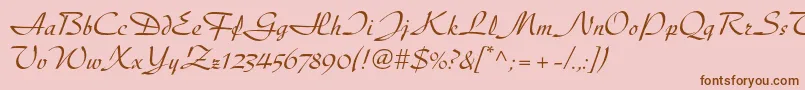 Diskusltstd Font – Brown Fonts on Pink Background