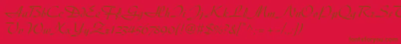 Diskusltstd Font – Brown Fonts on Red Background
