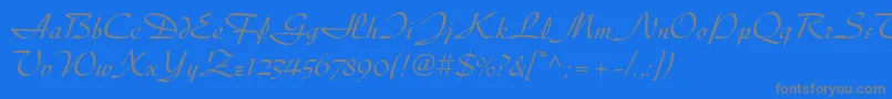 Diskusltstd Font – Gray Fonts on Blue Background