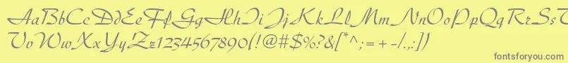 Diskusltstd Font – Gray Fonts on Yellow Background