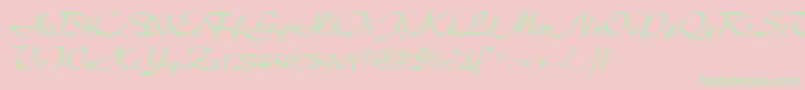 Diskusltstd Font – Green Fonts on Pink Background