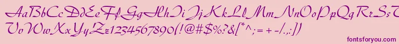 Diskusltstd Font – Purple Fonts on Pink Background