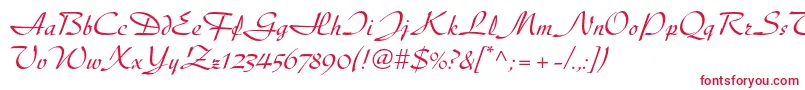 Diskusltstd Font – Red Fonts on White Background
