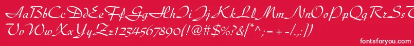 Diskusltstd Font – White Fonts on Red Background