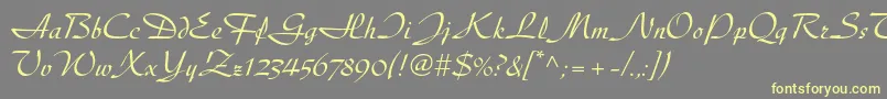 Diskusltstd Font – Yellow Fonts on Gray Background