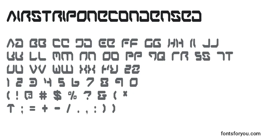 AirstripOneCondensed-fontti – aakkoset, numerot, erikoismerkit