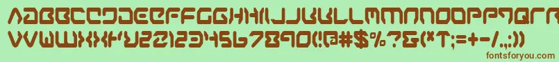 AirstripOneCondensed Font – Brown Fonts on Green Background