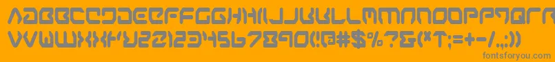 AirstripOneCondensed Font – Gray Fonts on Orange Background