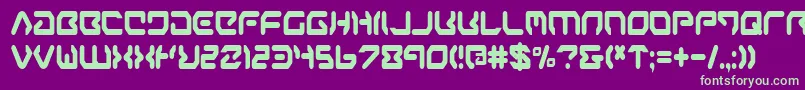 AirstripOneCondensed Font – Green Fonts on Purple Background