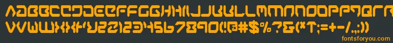 AirstripOneCondensed Font – Orange Fonts on Black Background