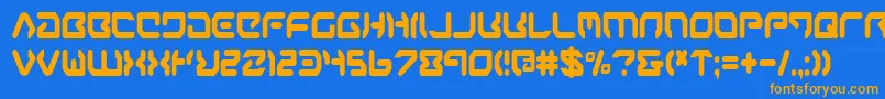 AirstripOneCondensed Font – Orange Fonts on Blue Background