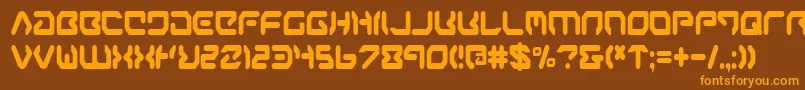 AirstripOneCondensed Font – Orange Fonts on Brown Background