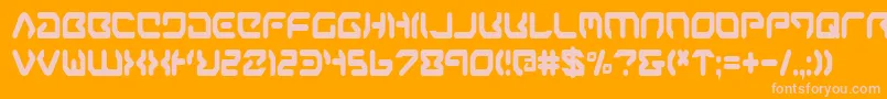 AirstripOneCondensed Font – Pink Fonts on Orange Background