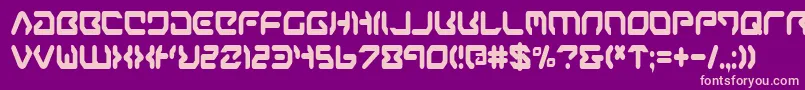 AirstripOneCondensed Font – Pink Fonts on Purple Background