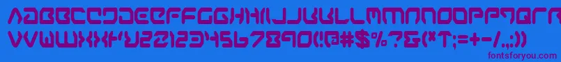 AirstripOneCondensed Font – Purple Fonts on Blue Background