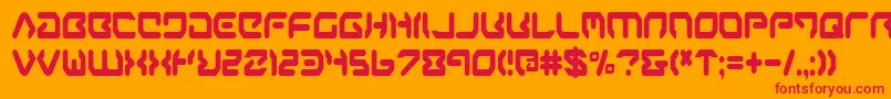 AirstripOneCondensed Font – Red Fonts on Orange Background