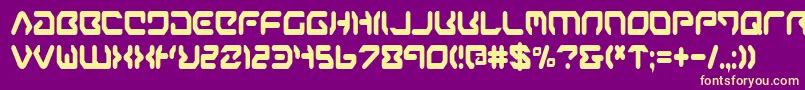 AirstripOneCondensed Font – Yellow Fonts on Purple Background