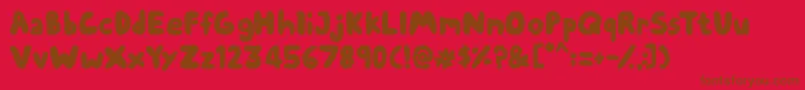 ChubbyThumbs Font – Brown Fonts on Red Background