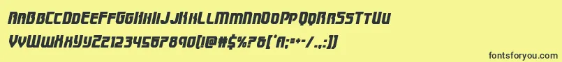 Speedwagoncondital Font – Black Fonts on Yellow Background