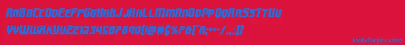Speedwagoncondital Font – Blue Fonts on Red Background