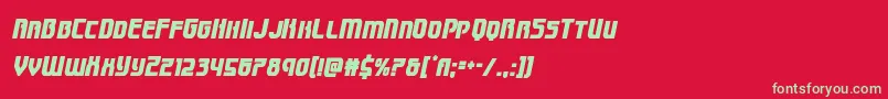 Speedwagoncondital Font – Green Fonts on Red Background