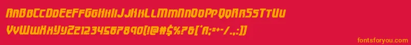 Speedwagoncondital Font – Orange Fonts on Red Background