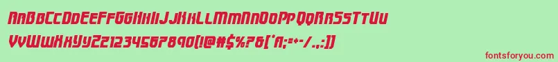 Speedwagoncondital Font – Red Fonts on Green Background