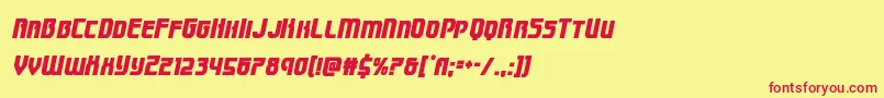 Speedwagoncondital Font – Red Fonts on Yellow Background