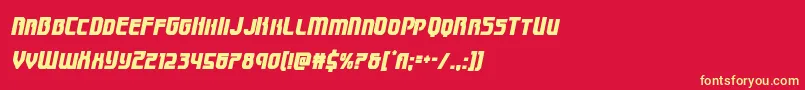 Speedwagoncondital Font – Yellow Fonts on Red Background