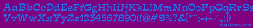 EstraldbNormal Font – Blue Fonts on Purple Background