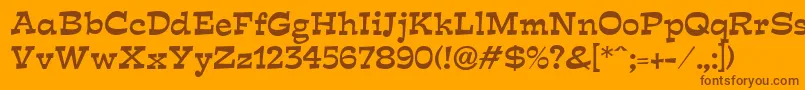 EstraldbNormal Font – Brown Fonts on Orange Background