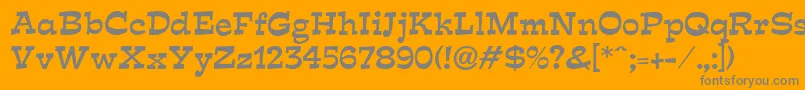 フォントEstraldbNormal – オレンジの背景に灰色の文字