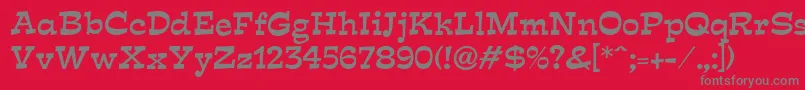 EstraldbNormal Font – Gray Fonts on Red Background