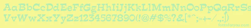 EstraldbNormal Font – Green Fonts on Yellow Background