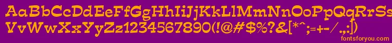 フォントEstraldbNormal – 紫色の背景にオレンジのフォント