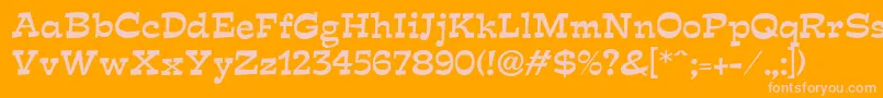 EstraldbNormal Font – Pink Fonts on Orange Background