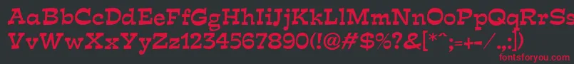 EstraldbNormal Font – Red Fonts on Black Background