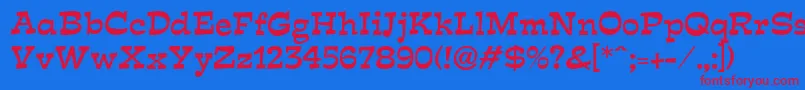 EstraldbNormal Font – Red Fonts on Blue Background